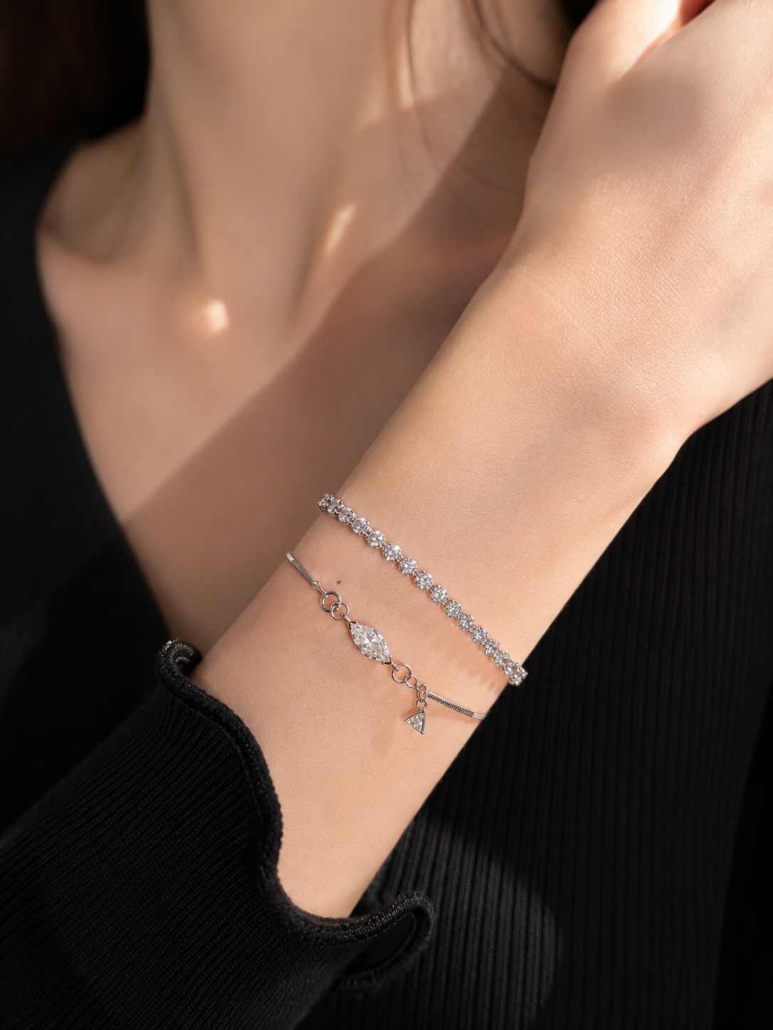 Marquise Grace Snake Chain Bracelet