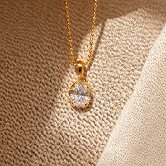 Silver Veil Pendant Necklace - Lunelle Atelier