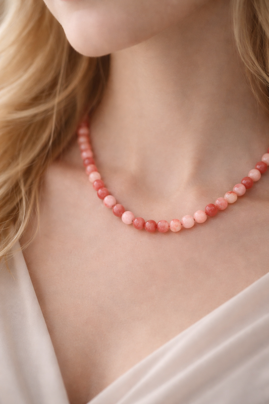 Blush Mirage Persian Jade Necklace - Lunelle Atelier