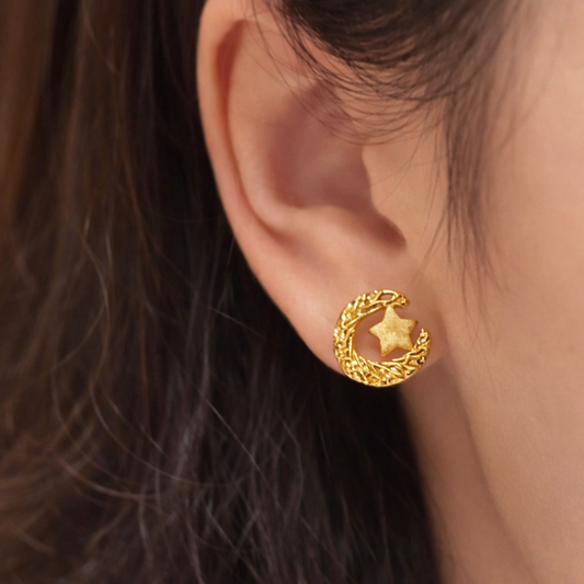 Moonlit Stardream Earrings | 18K Gold Plated Sterling Silver