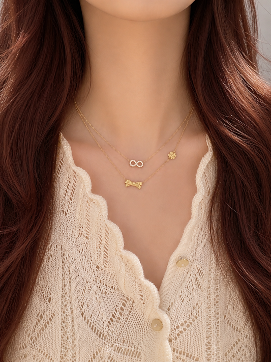 Infinity Grace Layered Necklace - Lunelle Atelier