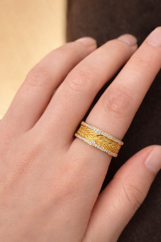 Aura of Grain Ring | 18K Gold Plated Sterling Silver