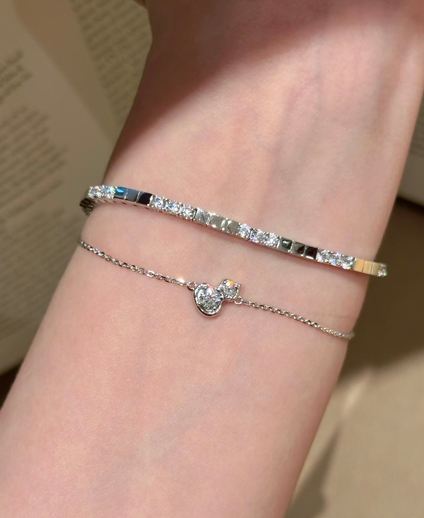 Modern Bar Tennis Bracelet
