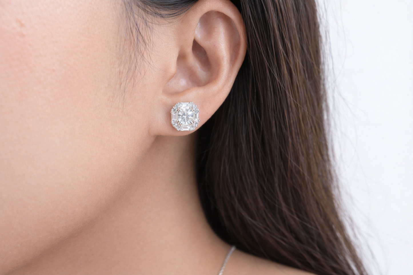 Baguette Bloom Earrings | Sterling Silver - Lunelle Atelier