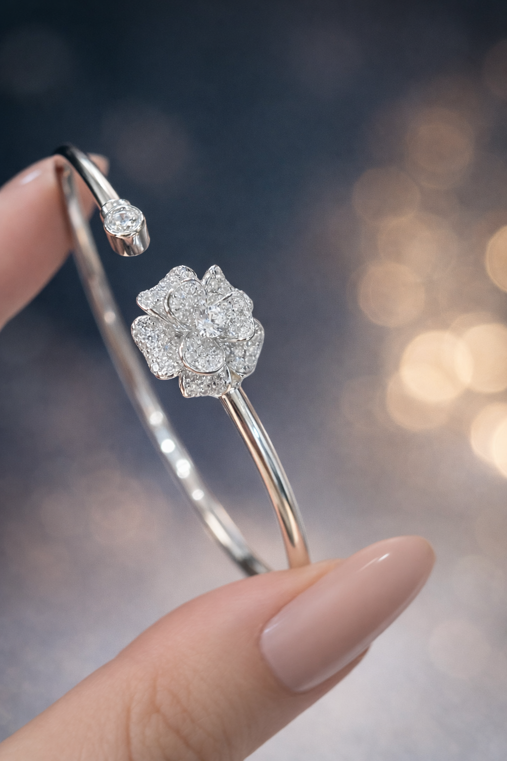 Camellia Bloom Bangle - Lunelle Atelier