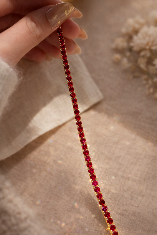 Ruby Aura | Corundum Tennis Bracelet - Lunelle Atelier