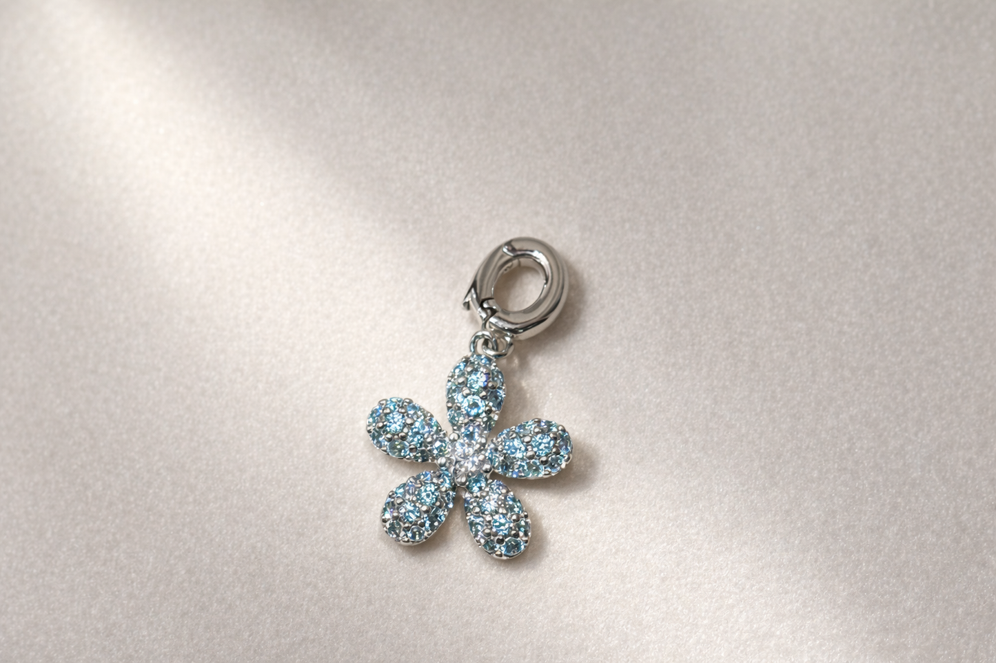 Spring Glimmer Blue Blossom Charm - Lunelle Atelier