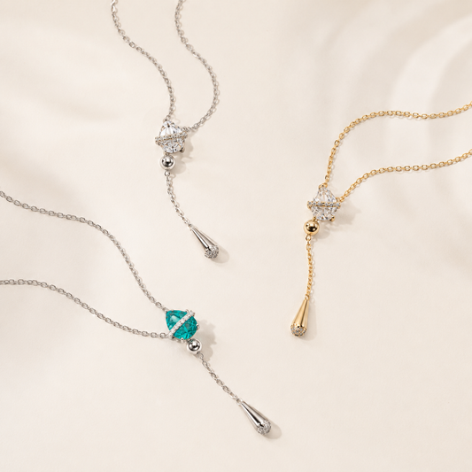 Dew Drop Lariat Necklace