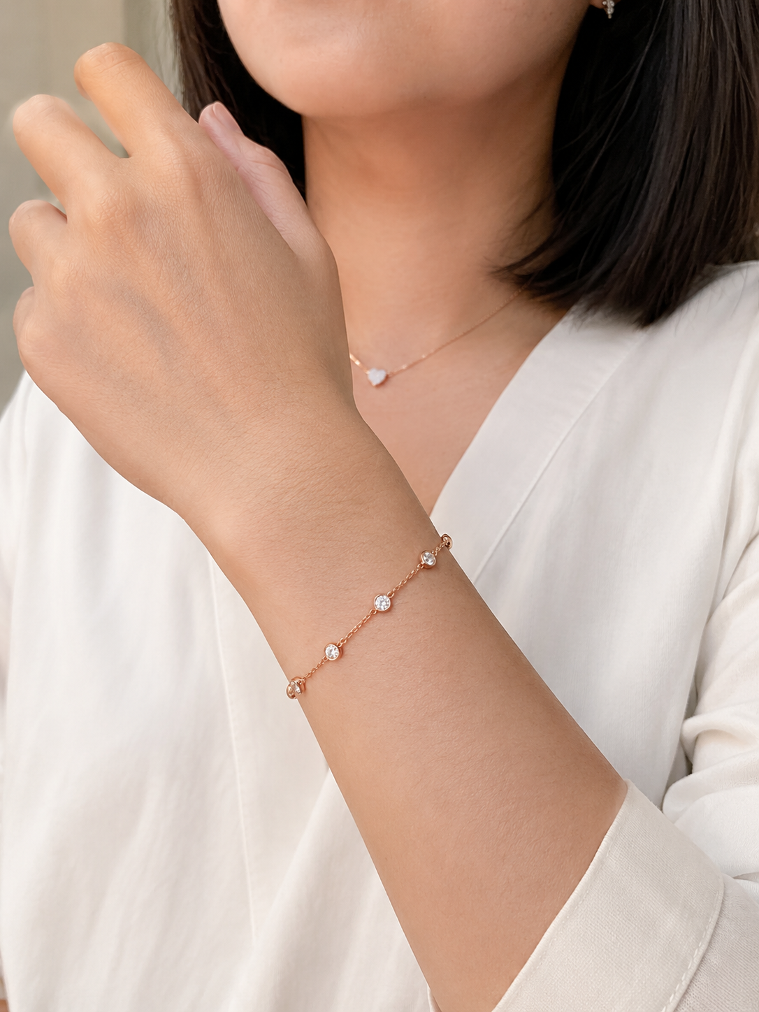 Lunelle Atelier Luna Bubble Bracelet featuring round bubble beads in soft pastel colors, stylish jewelry accessory for women