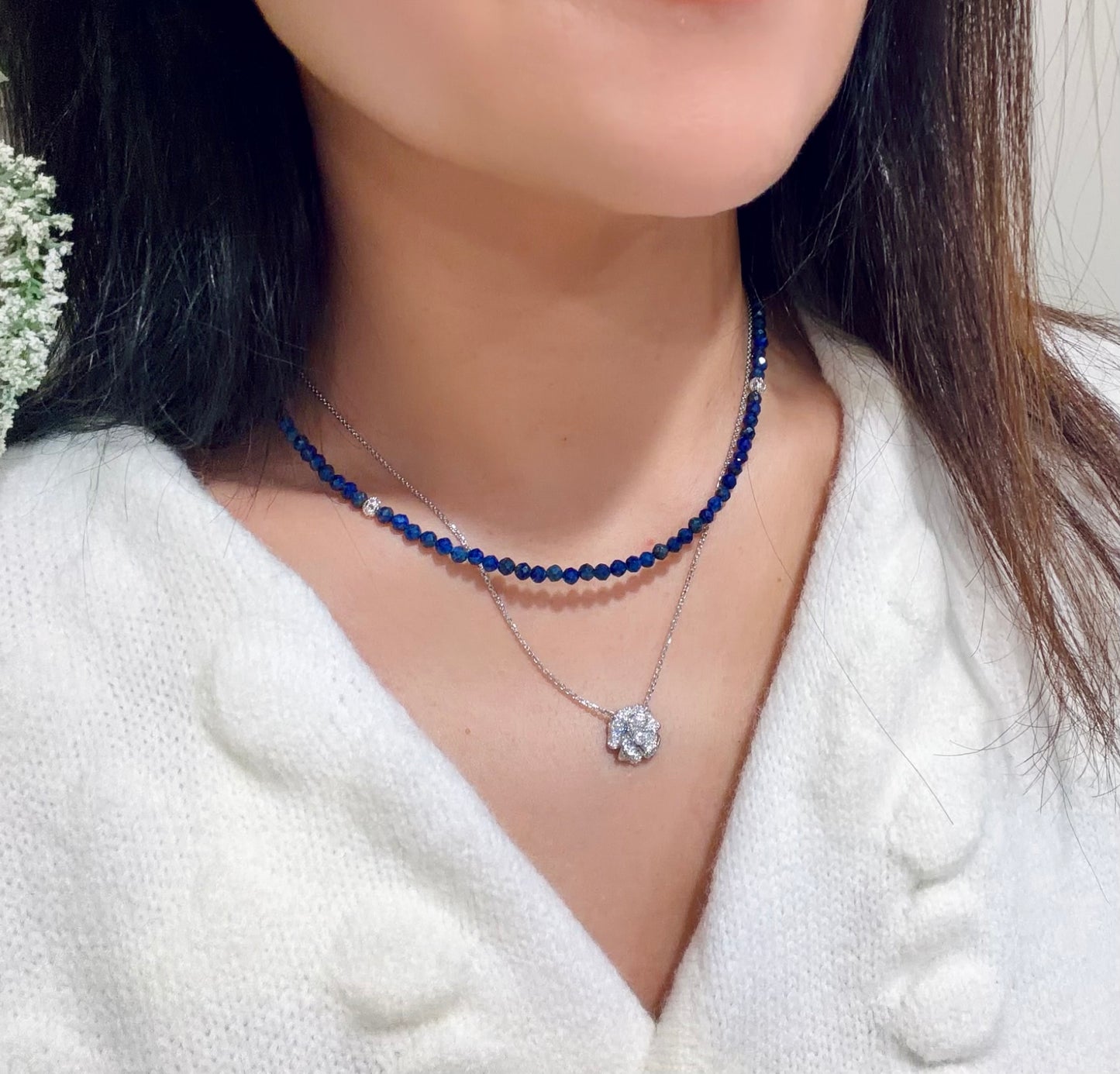 Camellia Bloom Necklace - Lunelle Atelier