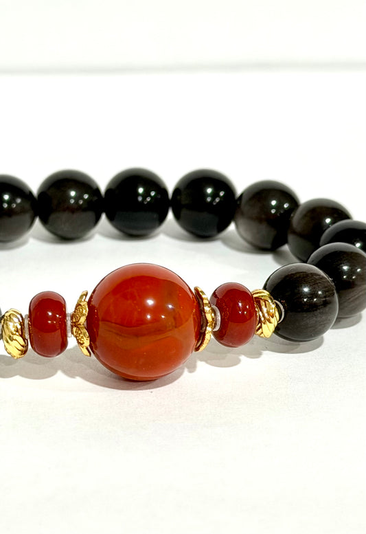 Ember Obsidian Bracelet - Lunelle Atelier