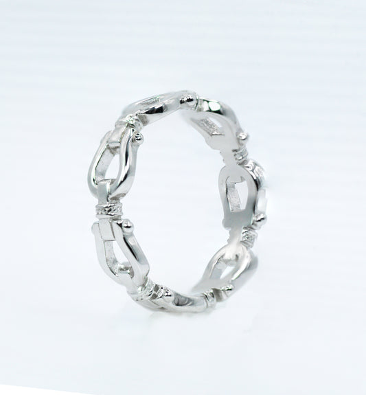 Buckle Ring | Rhodium-Plated Sterling Silver - Lunelle Atelier