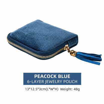 Lunelle Jewelry Pouch with 6 Compartment Storage - Lunelle Atelier