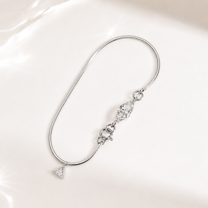 Marquise Grace Snake Chain Bracelet