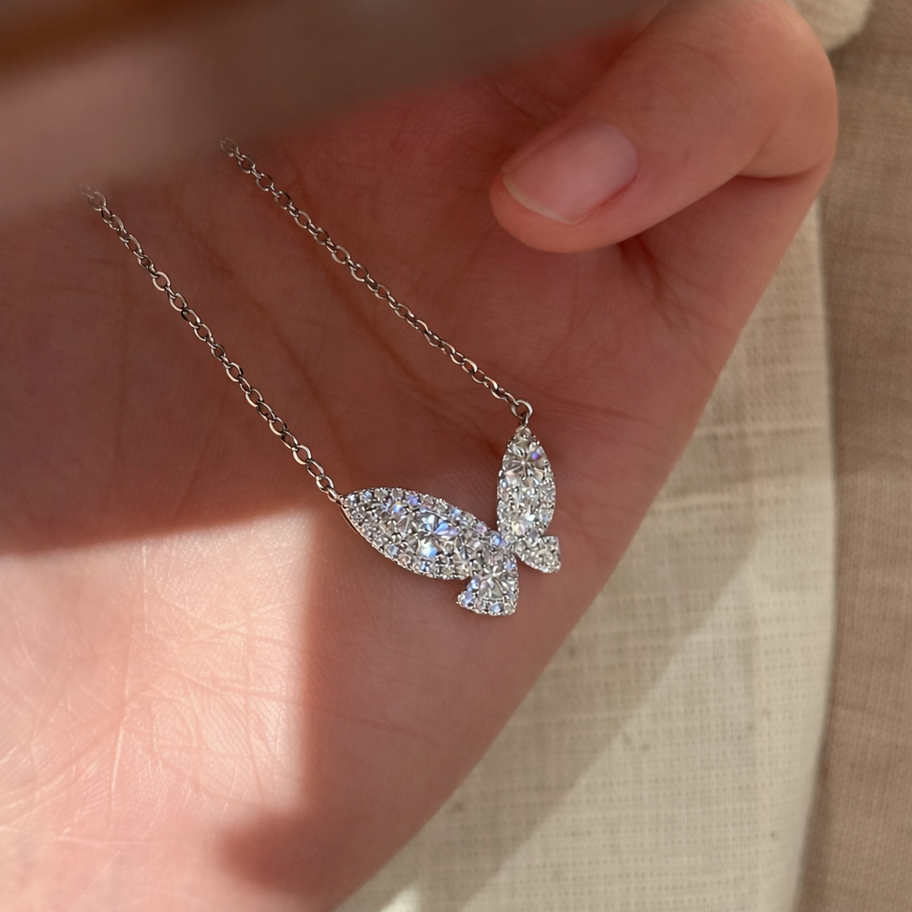 Lumière Butterfly Moissanite Necklace