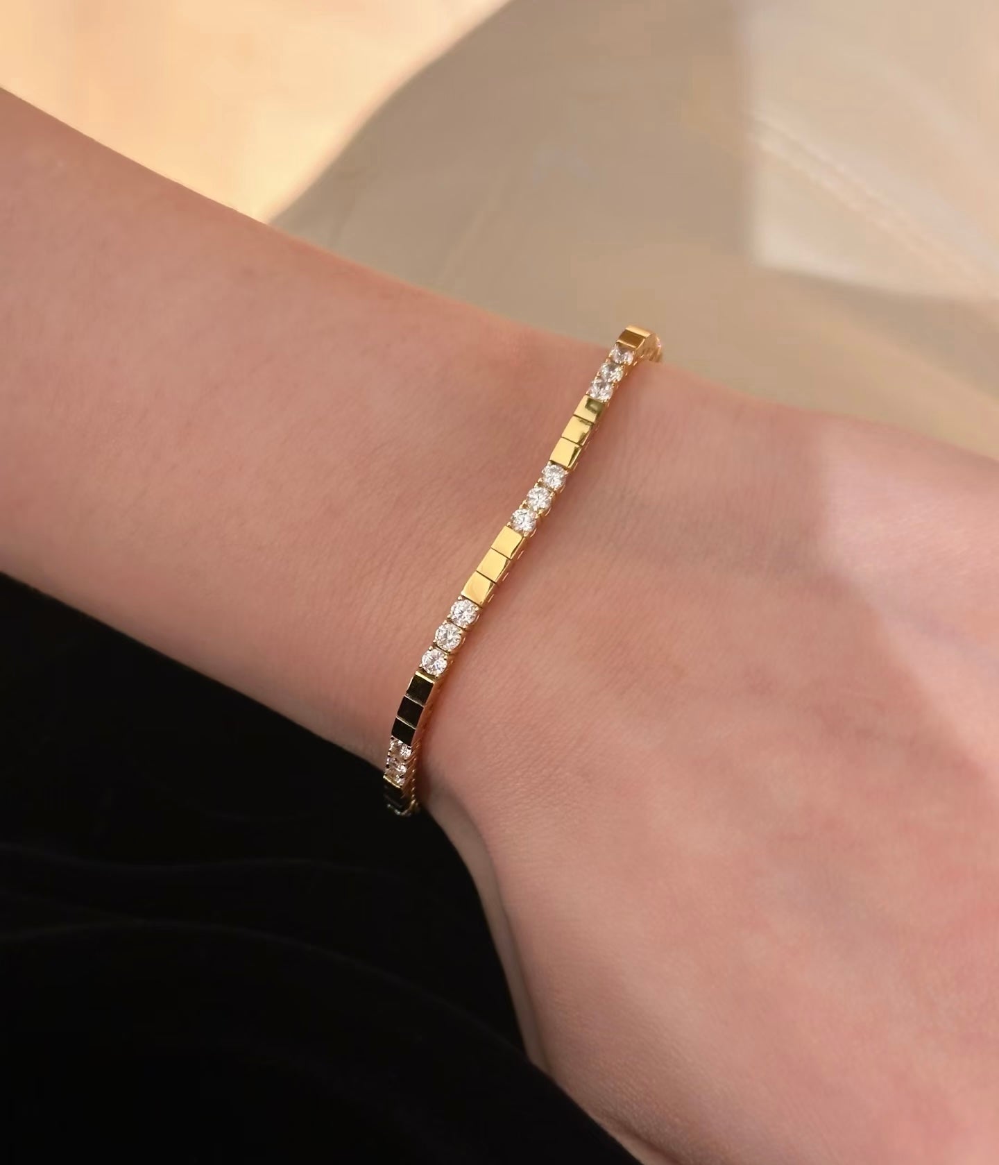 Modern Bar Tennis Bracelet