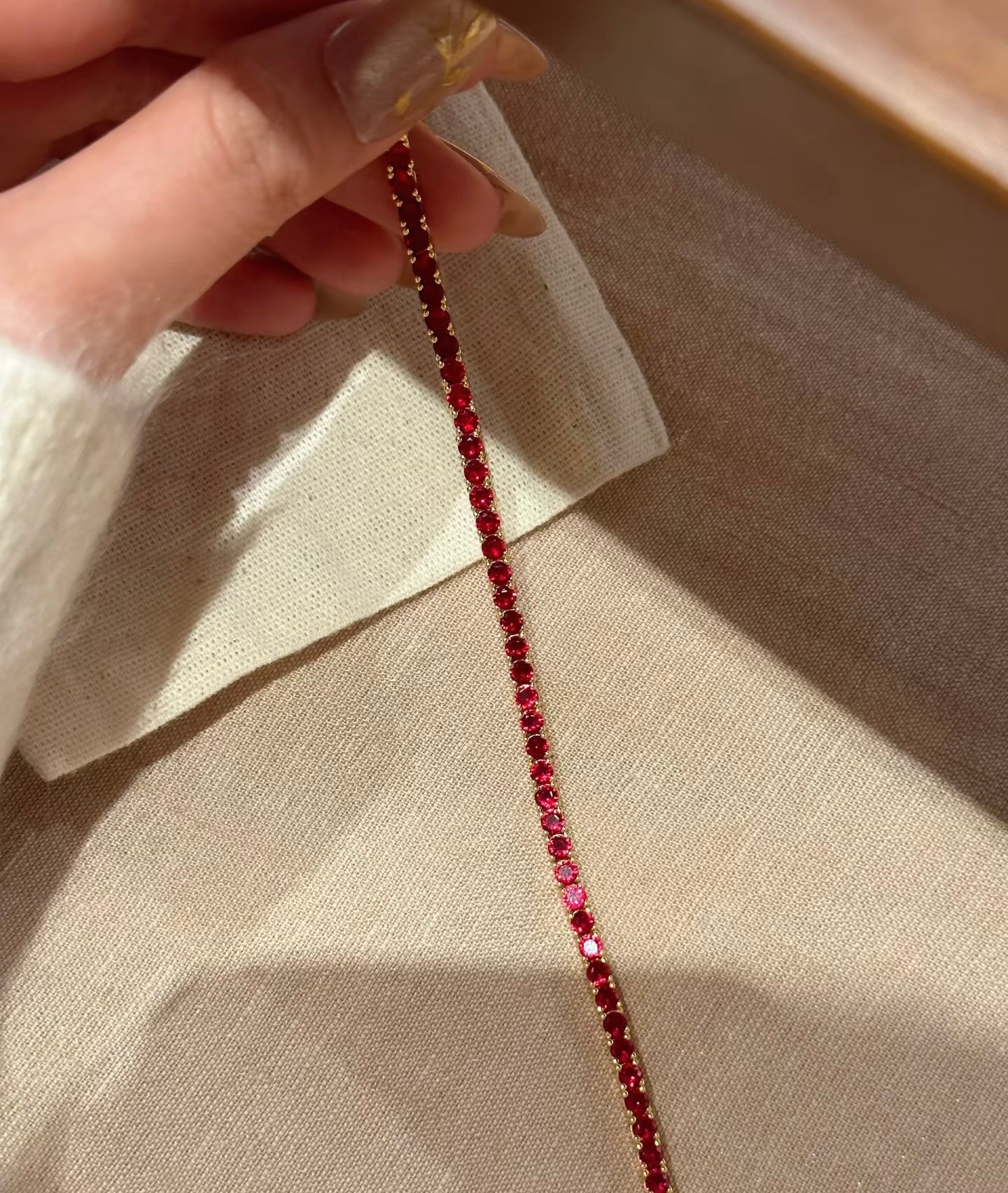 Ruby Aura Tennis Bracelet - Lunelle Atelier