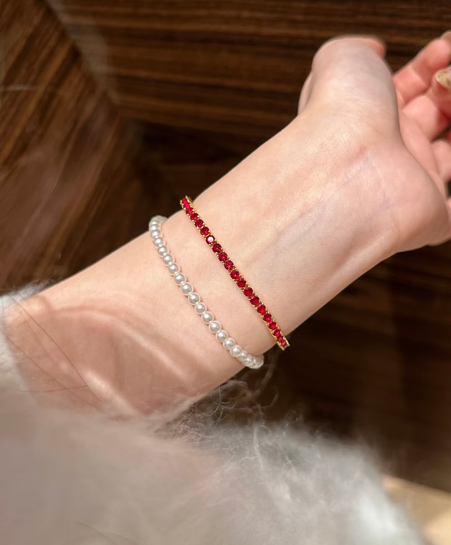 Ruby Aura Tennis Bracelet - Lunelle Atelier