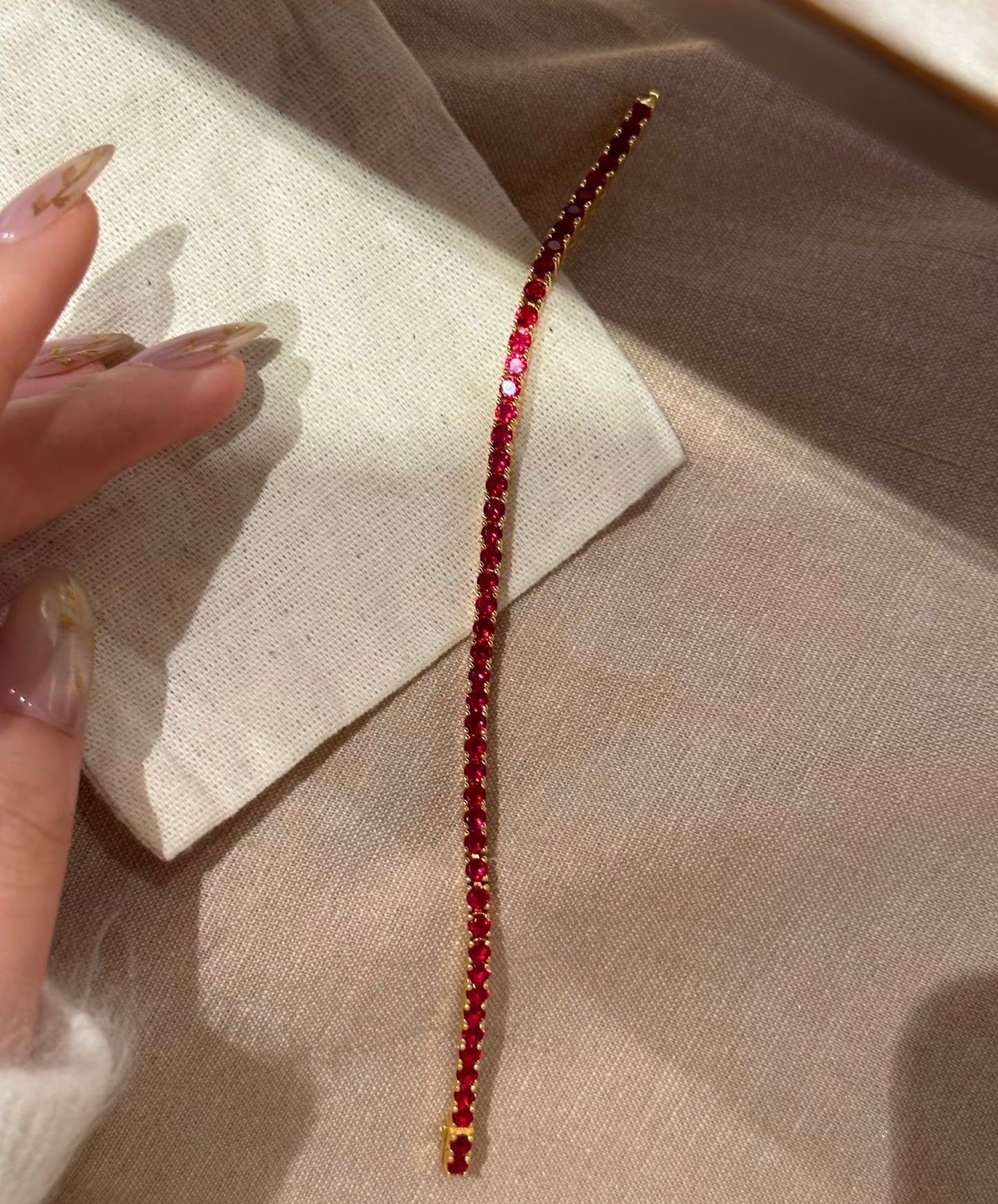 Ruby Aura Tennis Bracelet - Lunelle Atelier