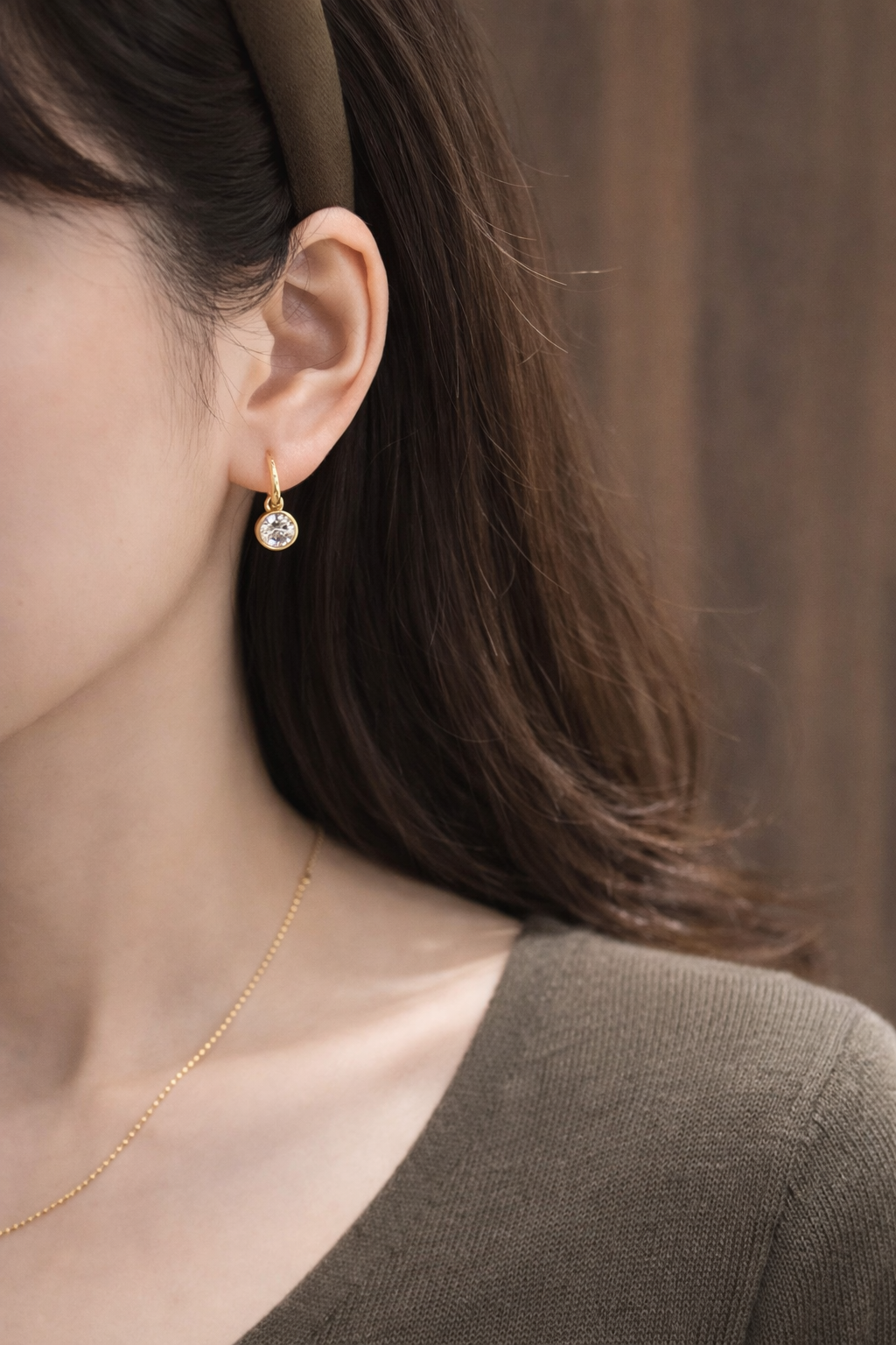 Single Bubble Ear Huggies | 18K Gold Plated Sterling Silver - Lunelle Atelier