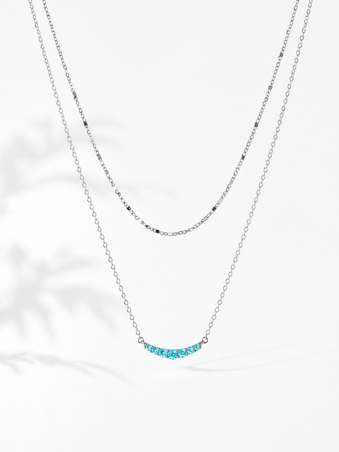 Mint Smile Necklace | Paraiba Blue Lab-Grown Gemstone - Lunelle Atelier