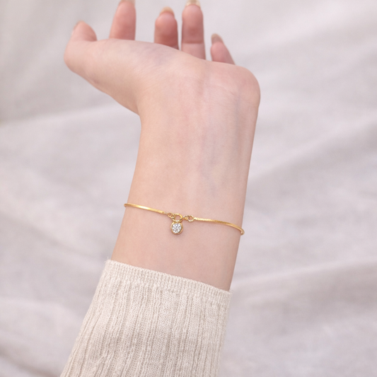 Snake Bone Bubble Chain Bracelet | Rose Gold Plated Sterling Silver - Lunelle Atelier
