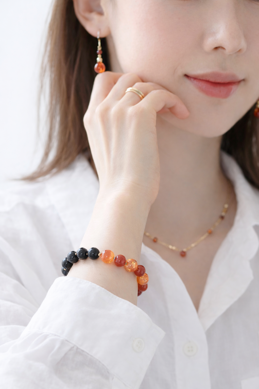 Ember Garnet Harmony Bracelet - Lunelle Atelier