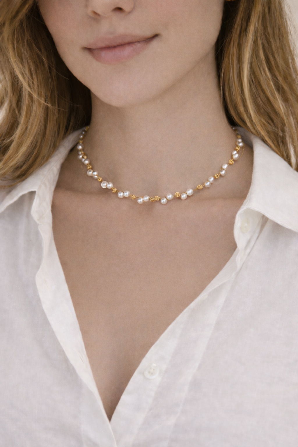 Woven Pearl Necklace - Lunelle Atelier