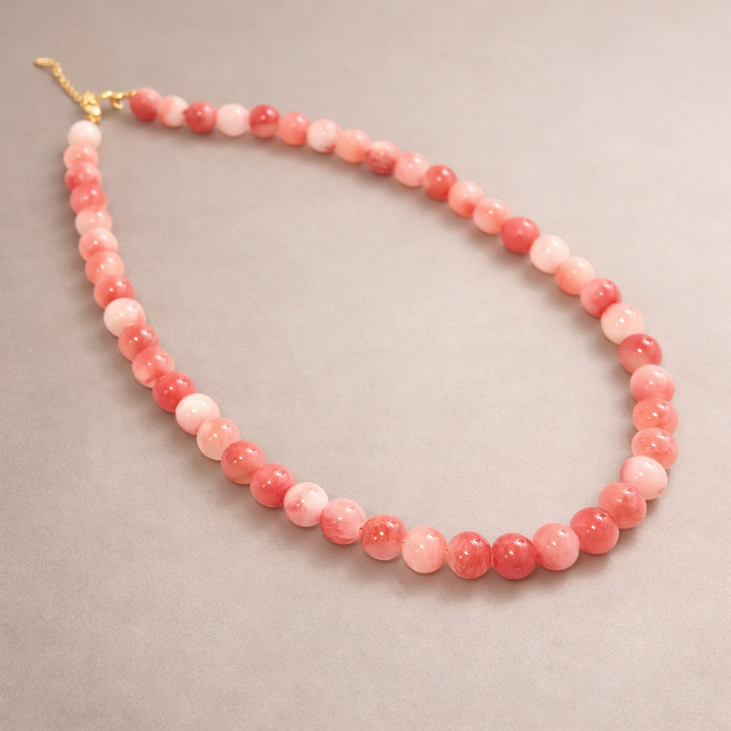 Blush Mirage Persian Jade Necklace - Lunelle Atelier