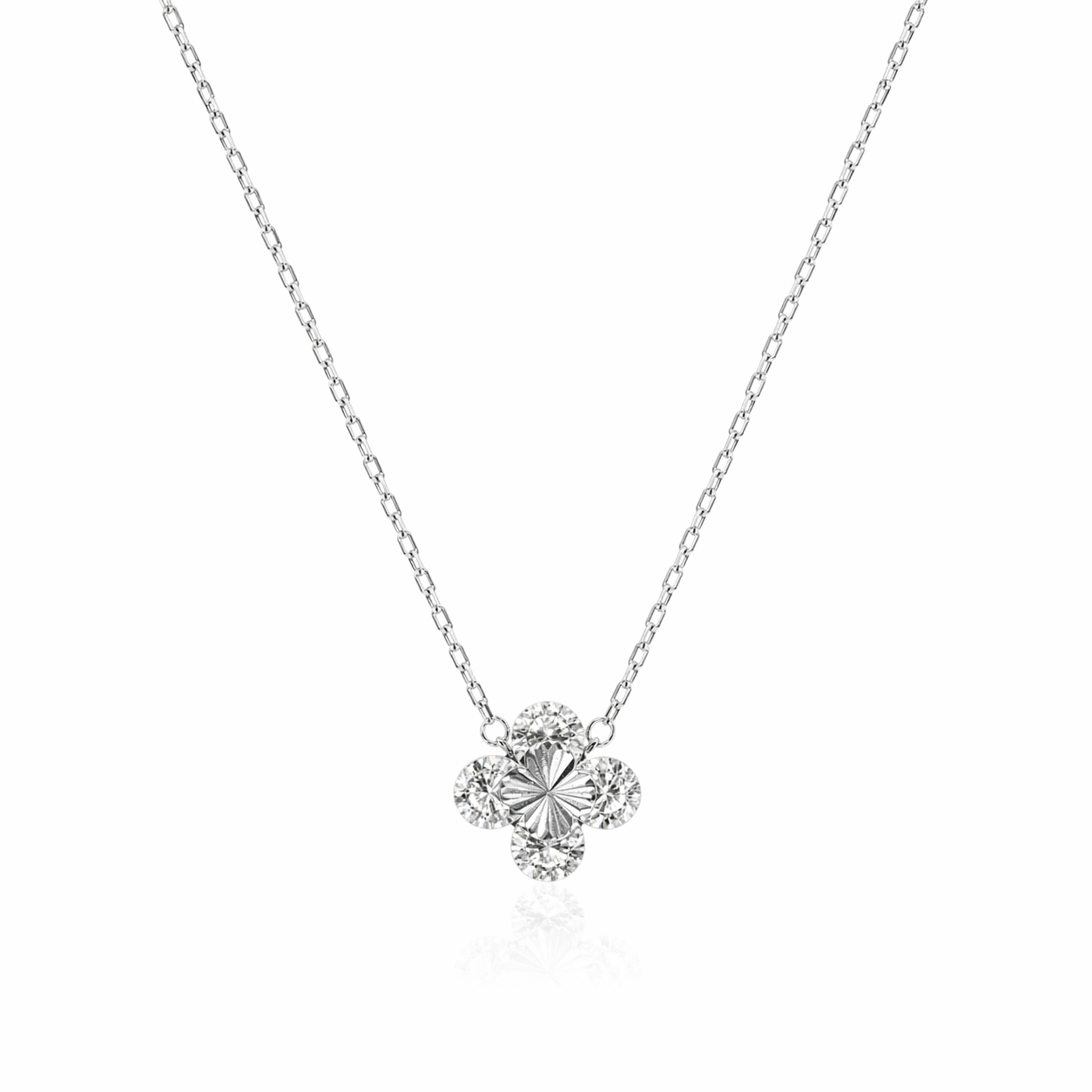 Clover Spark Necklace | Sterling Silver - Lunelle Atelier
