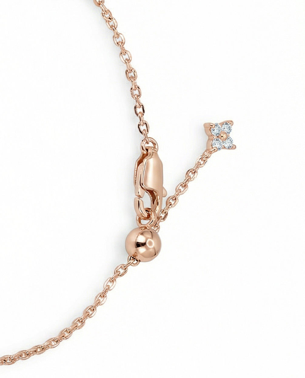 Clover Bloom Tassel Bracelet, Rose Gold - Lunelle Atelier