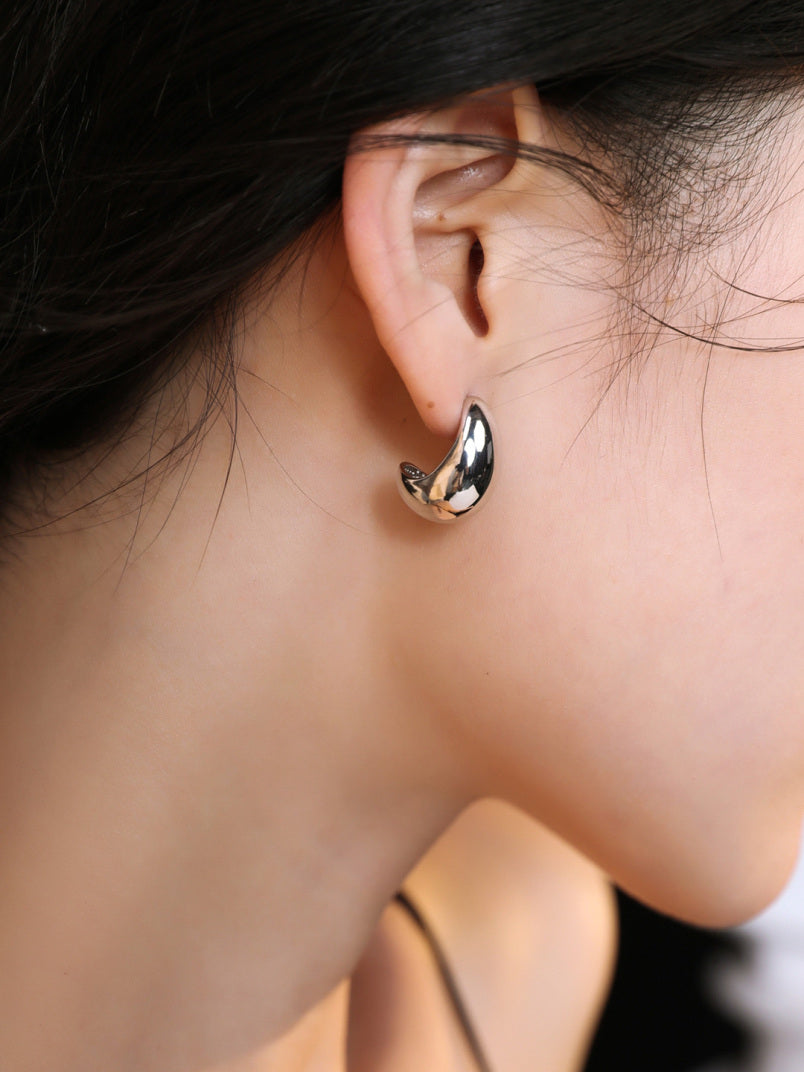 Sculpted Dome Hoop Earrings