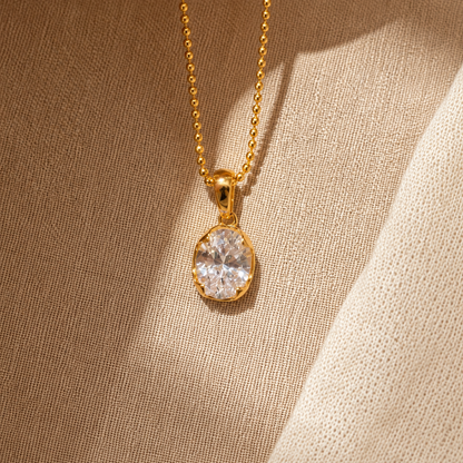 Silver Veil Pendant Necklace - Lunelle Atelier