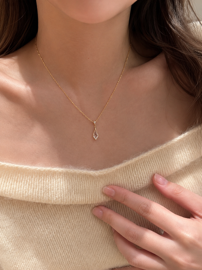 Cold Light Crystal Drop Necklace - Lunelle Atelier