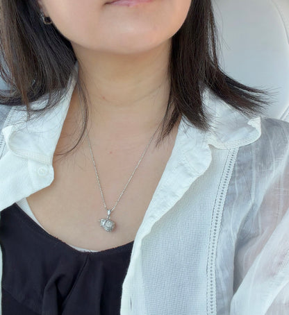 Lunelle Atelier petite auspicious gourd pendant necklace featuring a delicate carved gourd charm on a fine chain.