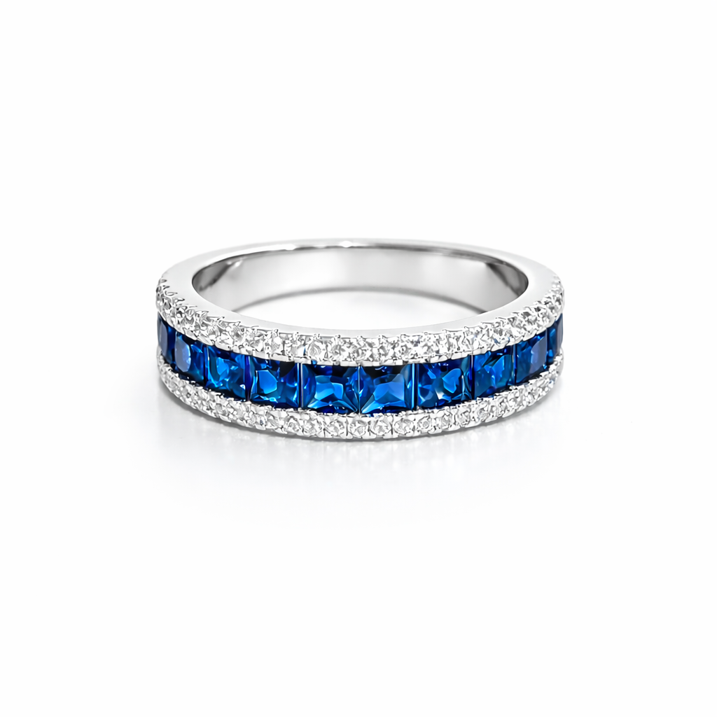 Midnight Riva Lab-Grown Sapphire Band - Lunelle Atelier