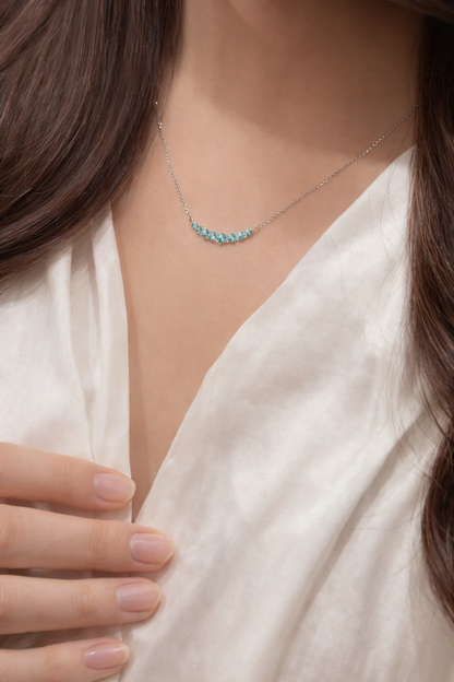 Mint Paraiba Smile Necklace - Lunelle Atelier