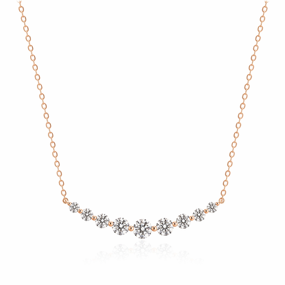 Moissanite Smile Necklace | Champagne Gold Finish - Lunelle Atelier
