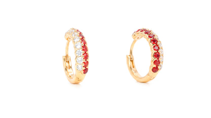 Strawberry Sundae Ear Huggies | 18K Gold Plated Sterling Silver - Lunelle Atelier