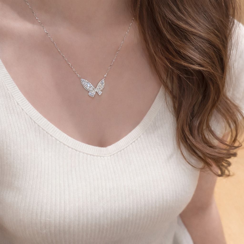 Lumière Butterfly Moissanite Necklace