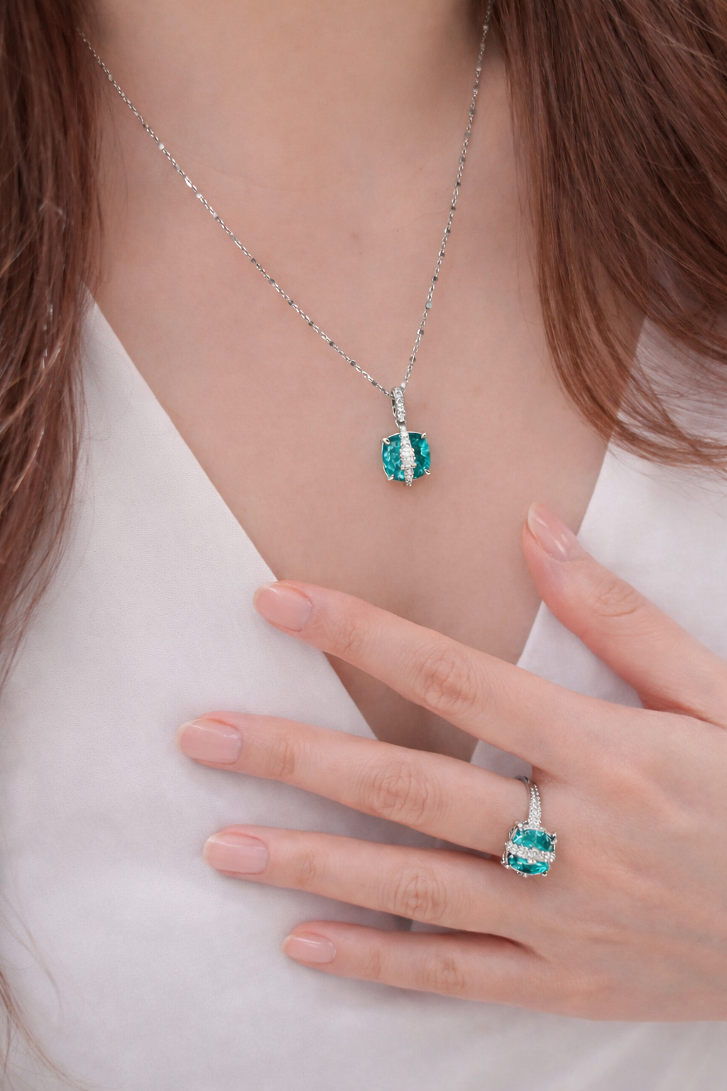 Malta Blue Overlay Pendant Necklace - Lunelle Atelier