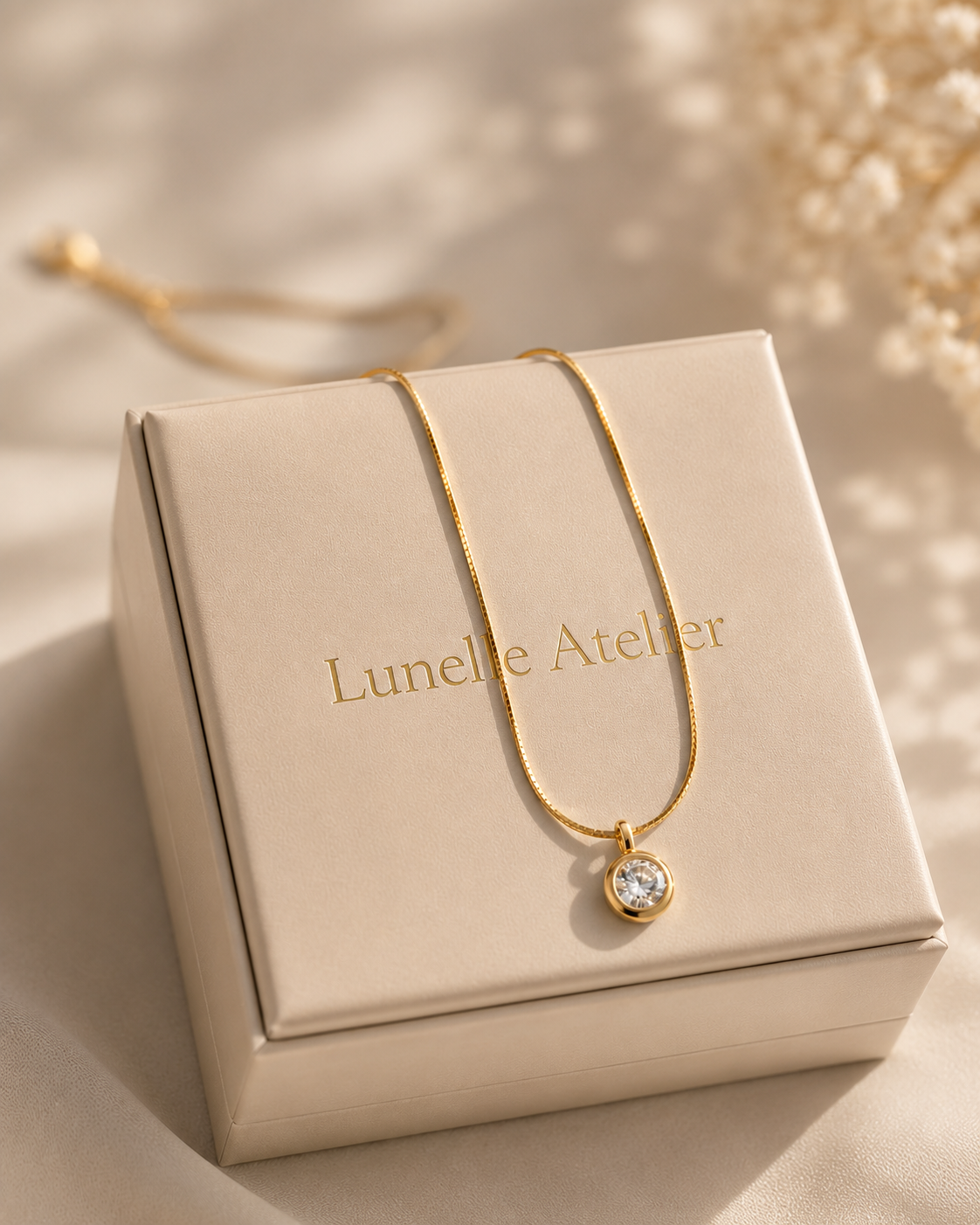 Bubble Moissanite Snake Chain Necklace - Lunelle Atelier