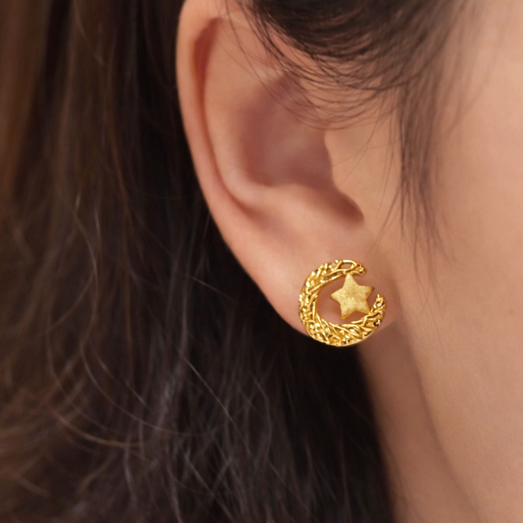 Moonlit Stardream Earrings | 18K Gold Plated Sterling Silver