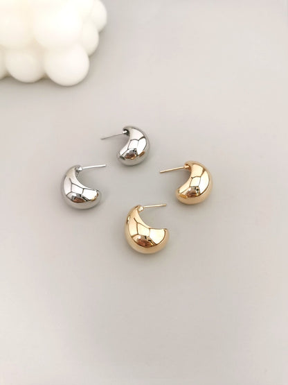 Sculpted Dome Hoop Earrings
