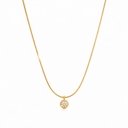 Bubble Moissanite Snake Chain Necklace - Lunelle Atelier