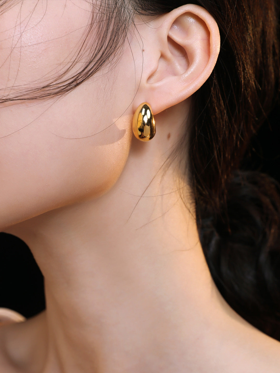 Sculpted Dome Hoop Earrings