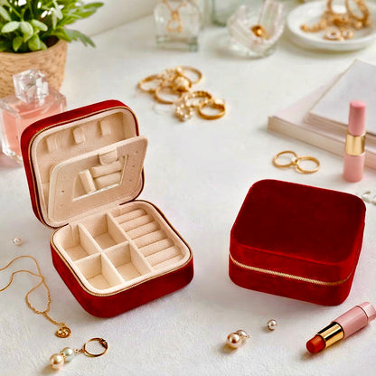 Lunelle Mini Jewelry Case with Mirror - Lunelle Atelier