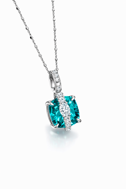 Malta Blue Overlay Pendant Necklace - Lunelle Atelier
