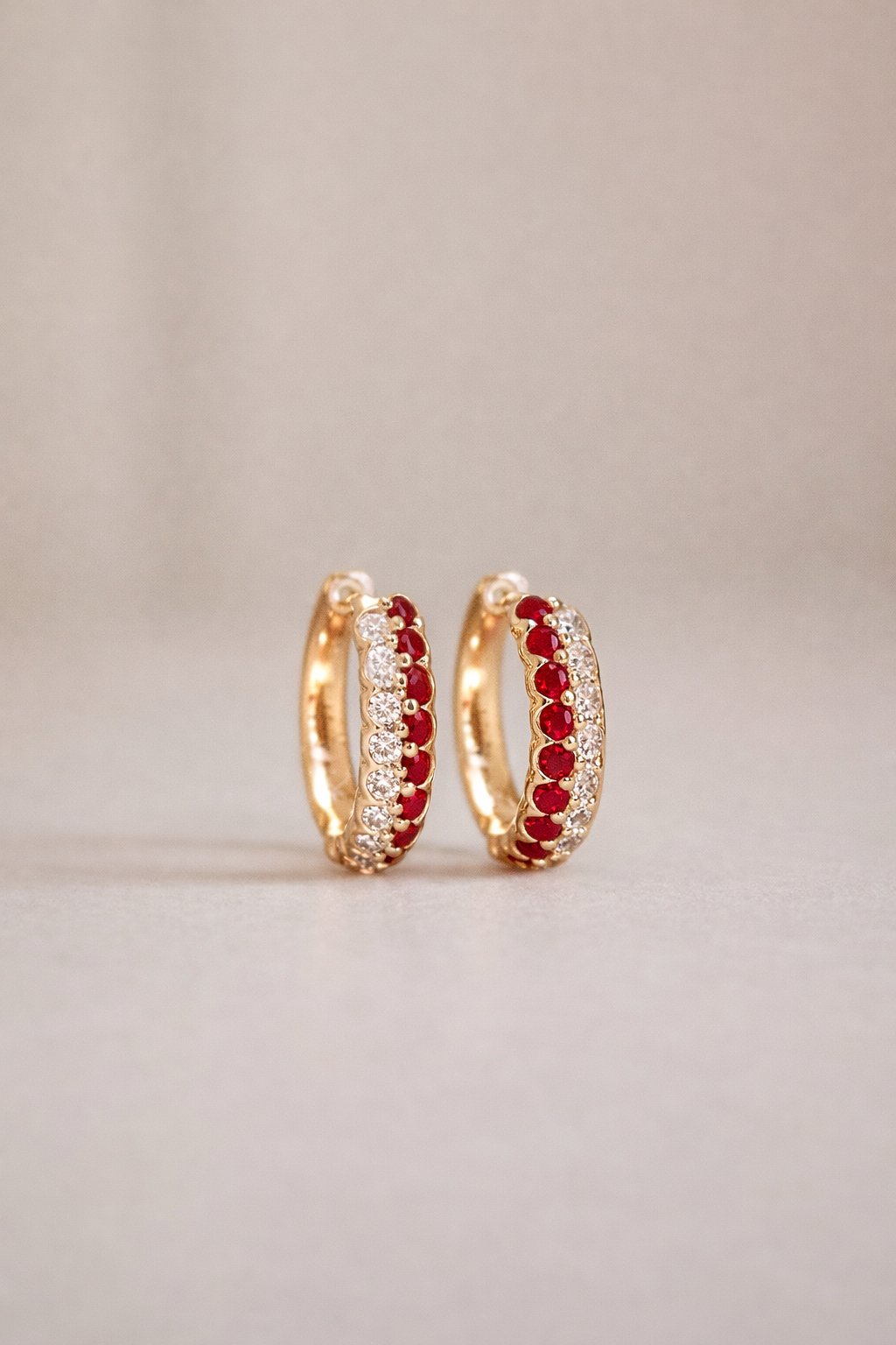 Strawberry Sundae Ear Huggies | 18K Gold Plated Sterling Silver - Lunelle Atelier