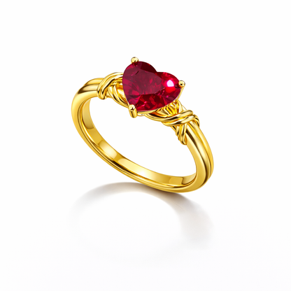 The "Amoure" Vintage Heart Ring - Lunelle Atelier